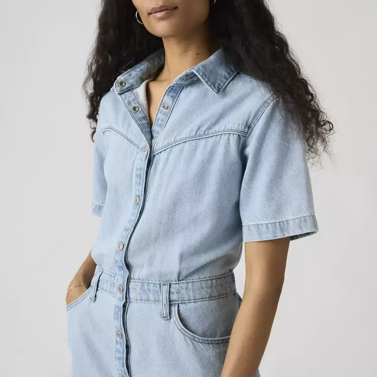 Levis Levis Ss Logan Western Dress (Womens) | Blasted Stone