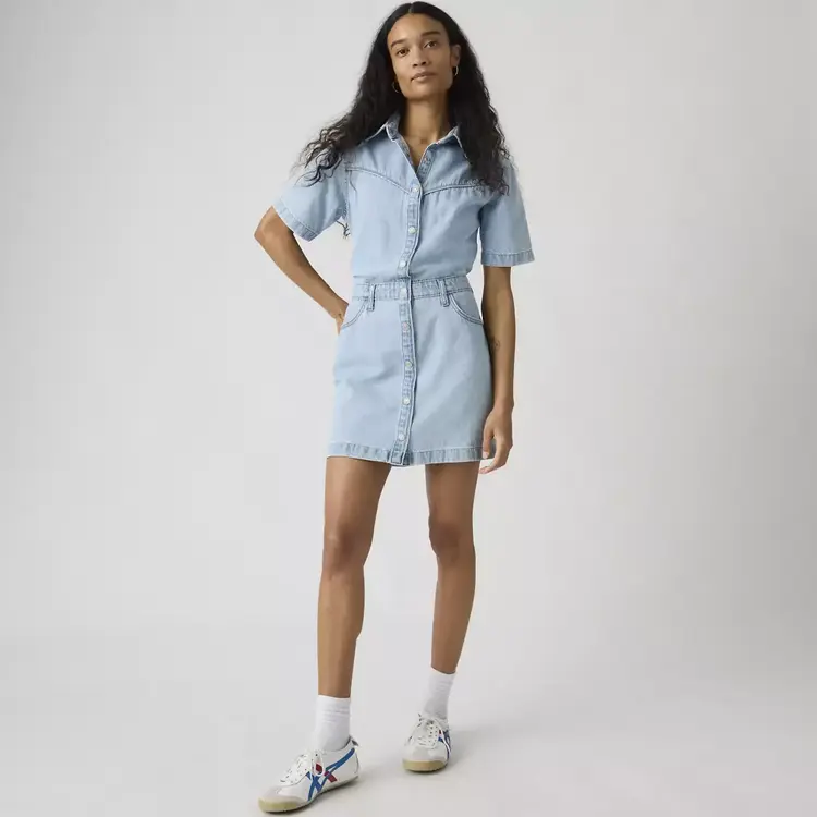 Levis Levis Ss Logan Western Dress (Womens) | Blasted Stone