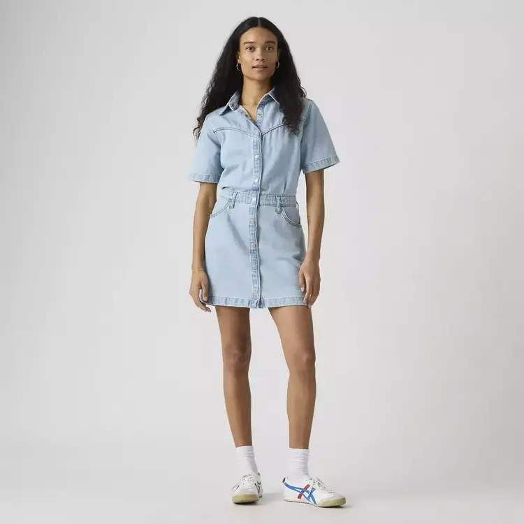Levis Levis Ss Logan Western Dress (Womens) | Blasted Stone