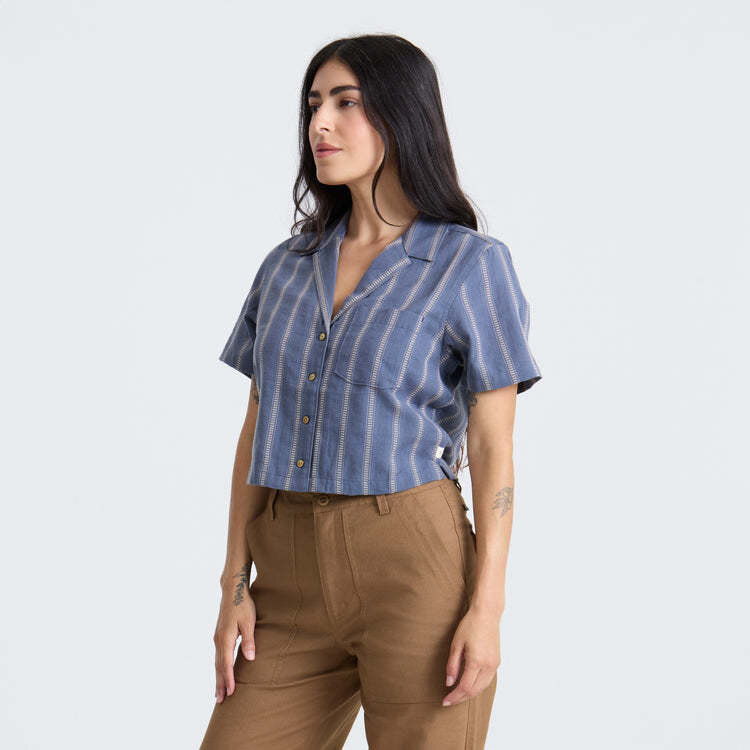 Roark Roark Crosswinds Camp Ss Woven (Womens) | Neptune