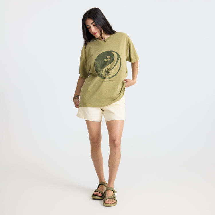 Roark Roark Balance Oversized Tee (Womens) | Dusty Olive
