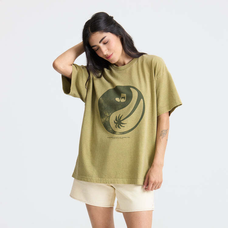 Roark Roark Balance Oversized Tee (Womens) | Dusty Olive