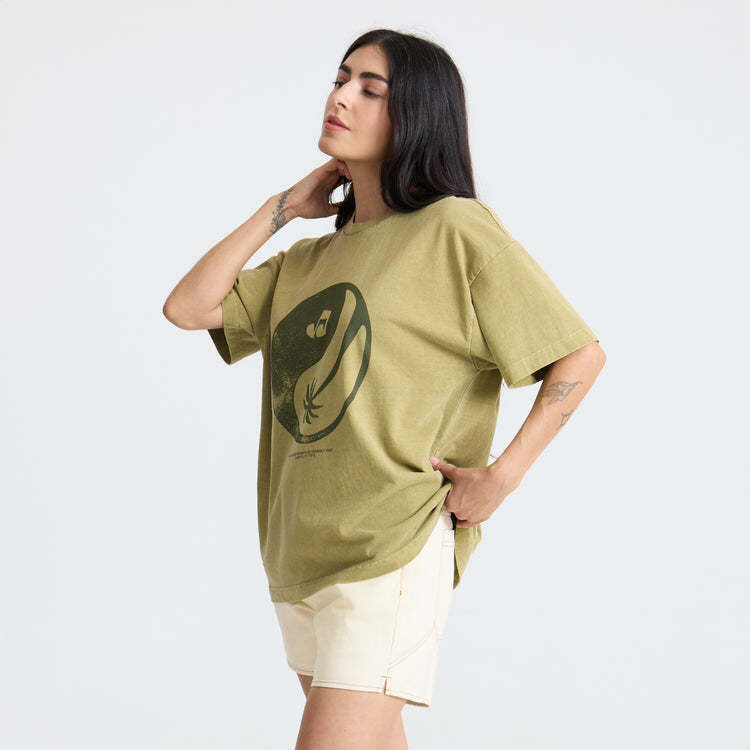 Roark Roark Balance Oversized Tee (Womens) | Dusty Olive