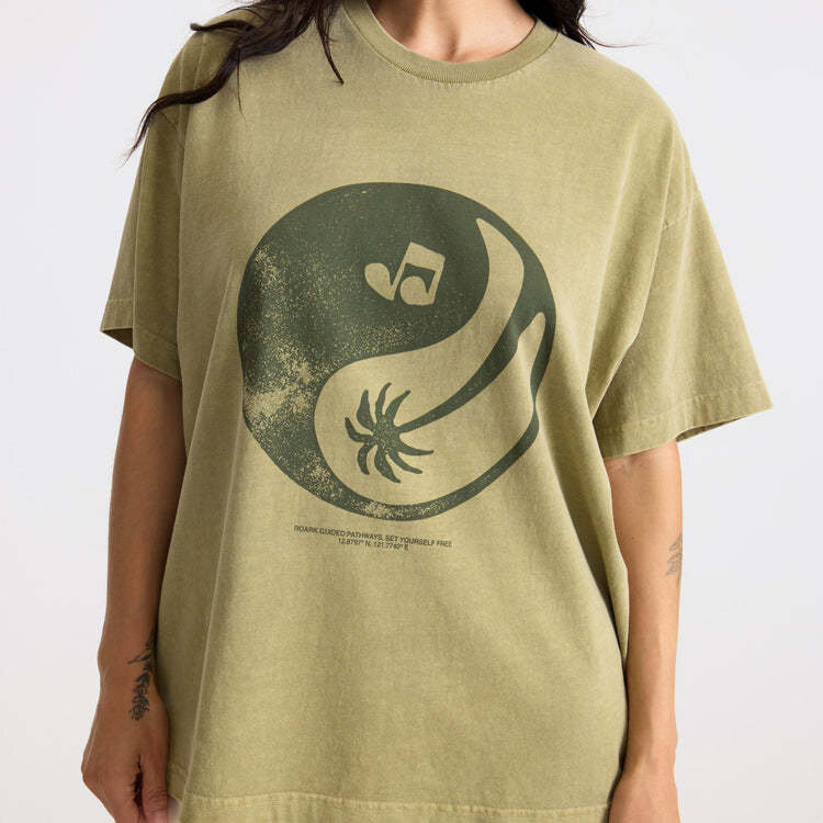 Roark Roark Balance Oversized Tee (Womens) | Dusty Olive