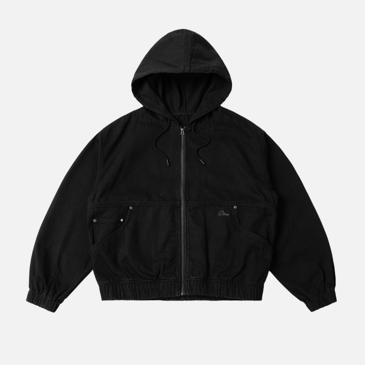 Dime Dime Hooded Denim Jacket (Mens) | Black