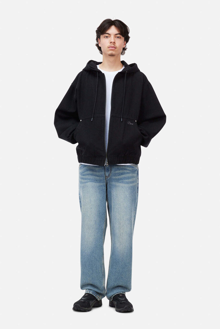 Dime Dime Hooded Denim Jacket (Mens) | Black