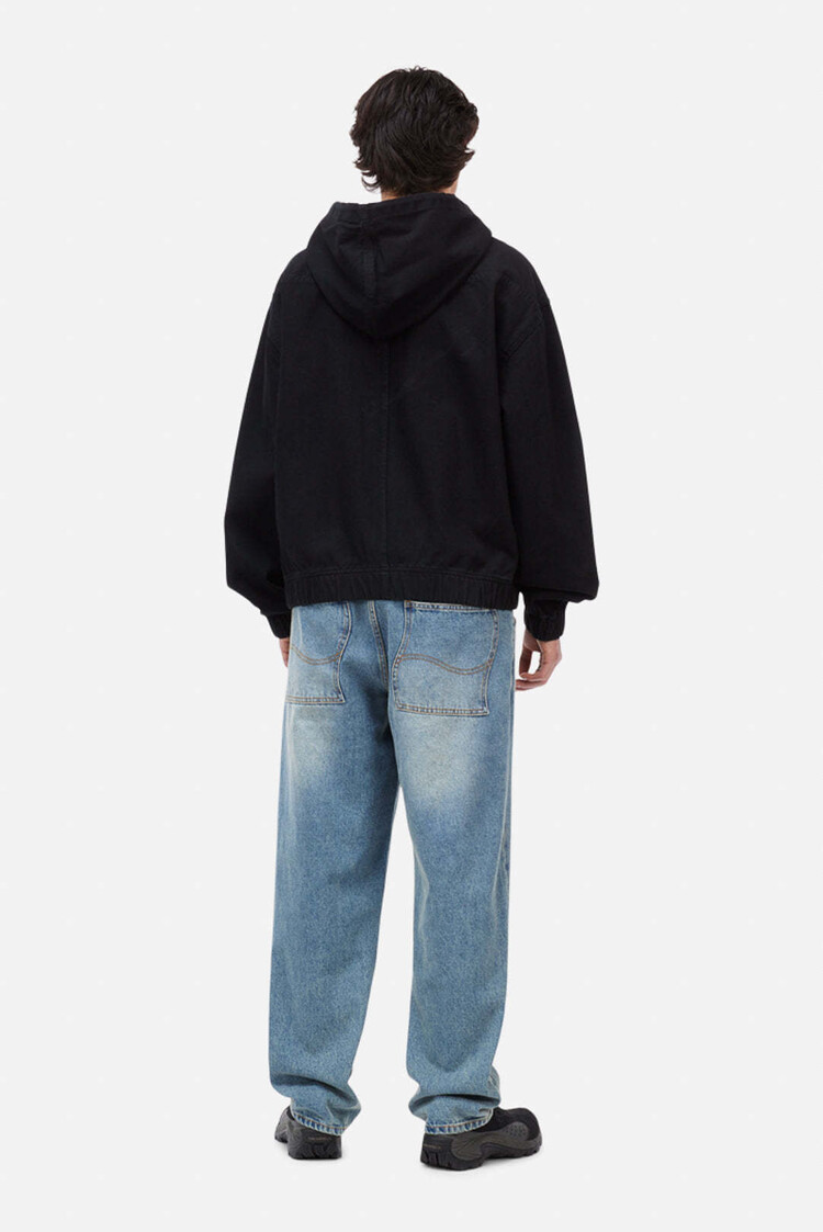 Dime Dime Hooded Denim Jacket (Mens) | Black