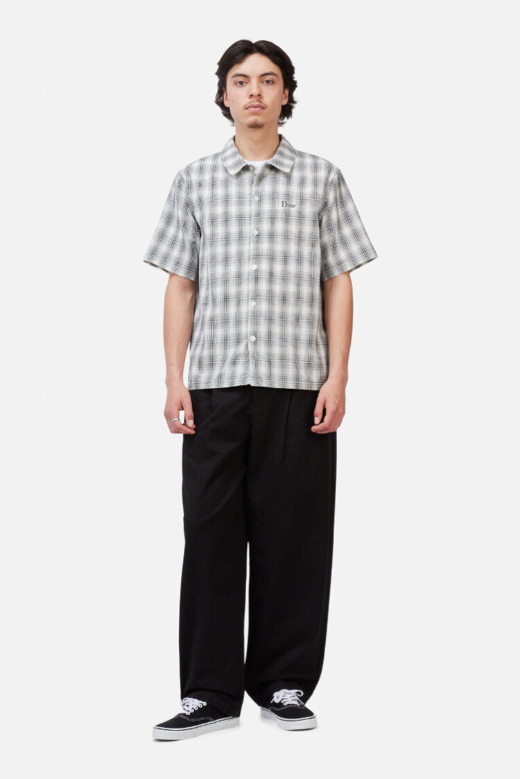 Dime Dime Plaid Button Up Shirt (Mens) | Gray