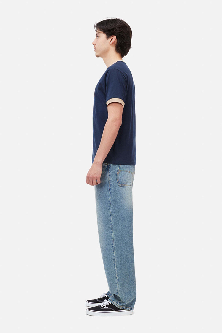 Dime Dime Arch Ringer T-Shirt (Mens) | Navy