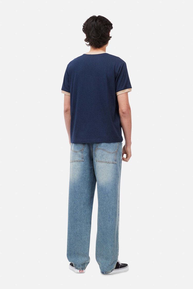 Dime Dime Arch Ringer T-Shirt (Mens) | Navy