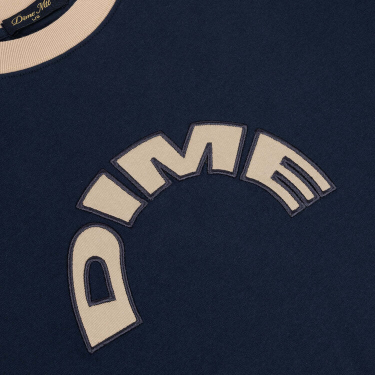 Dime Dime Arch Ringer T-Shirt (Mens) | Navy