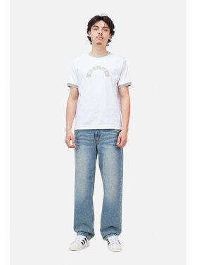 Dime Dime Arch Ringer T-Shirt (Mens) | White