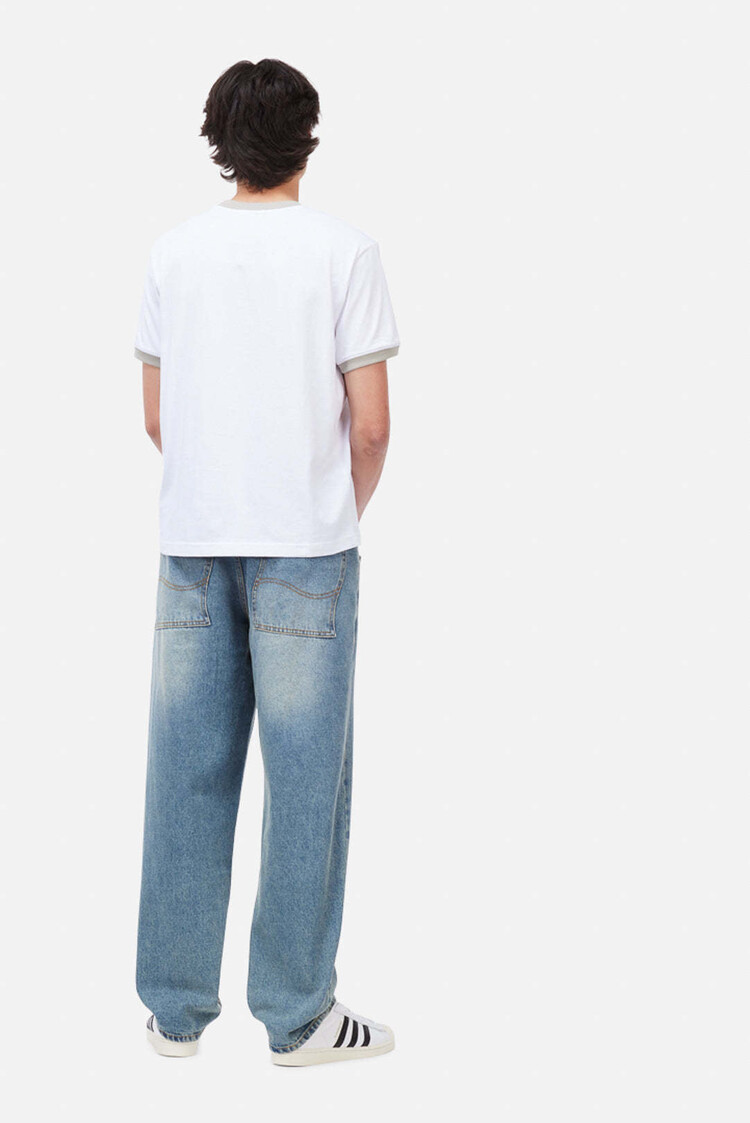 Dime Dime Arch Ringer T-Shirt (Mens) | White
