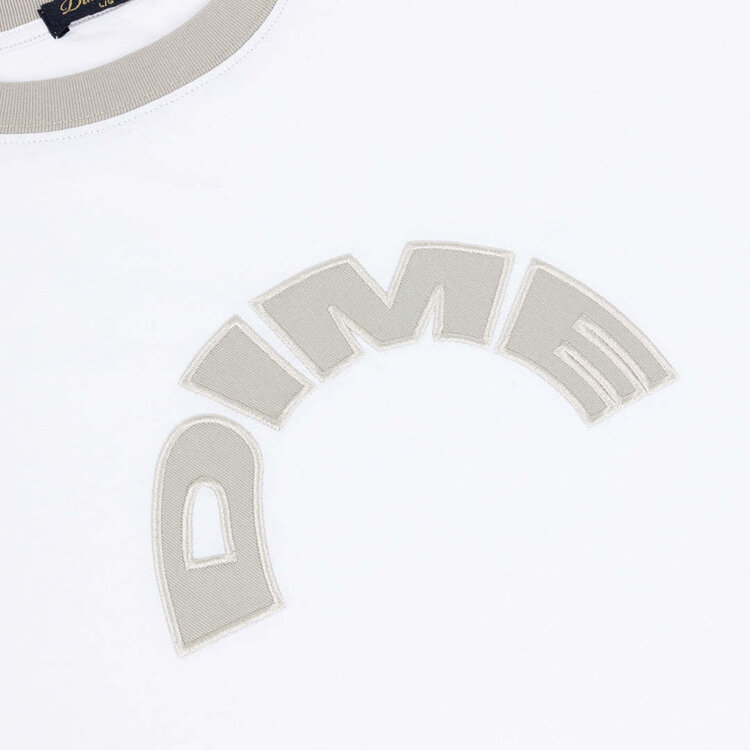 Dime Dime Arch Ringer T-Shirt (Mens) | White