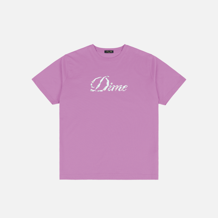 Dime Dime Cursive Paper Cut T-Shirt (Mens) | Lilac