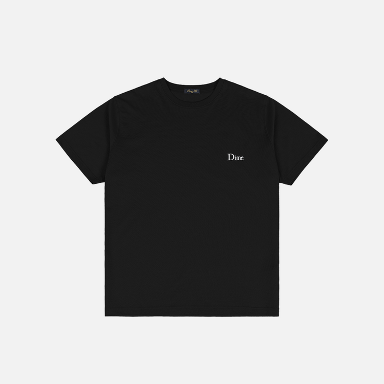 Dime Dime Classic Small Logo T-Shirt (Mens) | Black