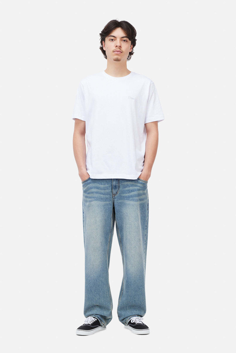 Dime Dime Classic Small Logo T-Shirt (Mens) | White