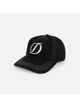 Dime Dime Cursive Denim Workers Cap (Unisex) | Black Washed
