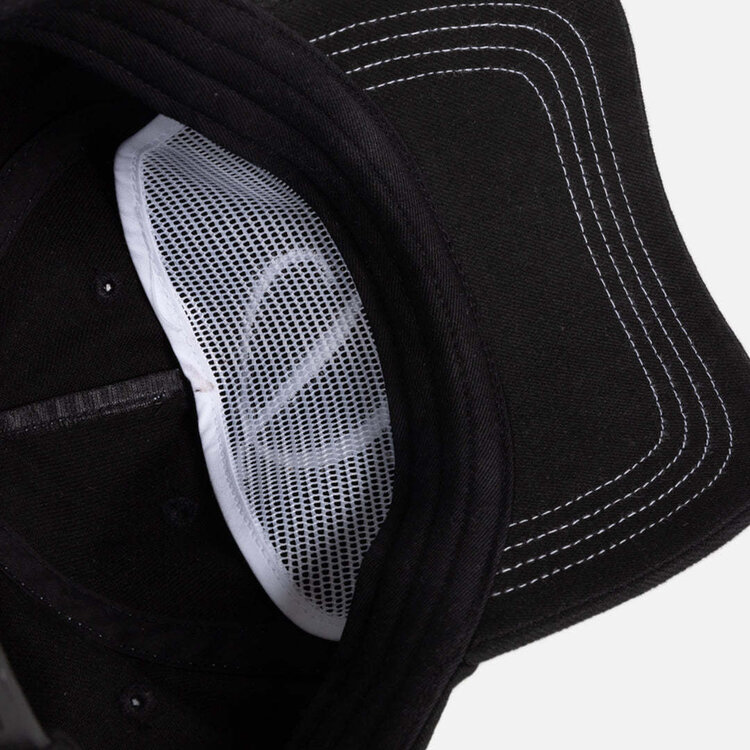 Dime Dime Cursive Denim Workers Cap (Unisex) | Black Washed