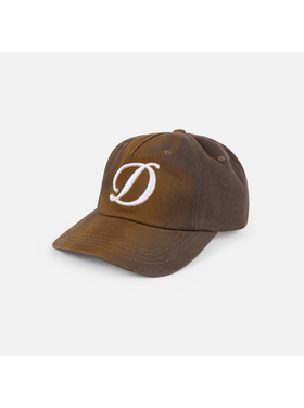 Dime Dime Cursive Denim Workers Cap (Unisex) | Brown Washed