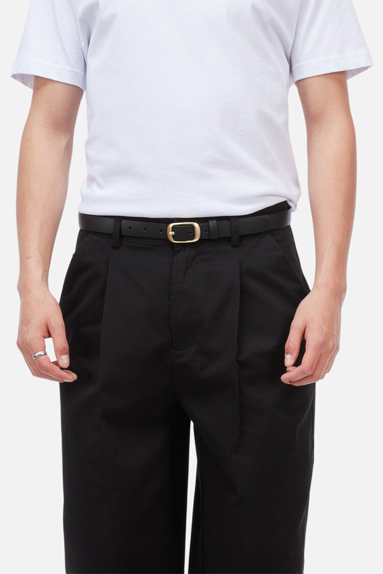 Dime Dime Dress Leather Belt | Black