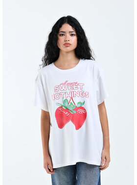 Girl Dangerous Girl Dangerous Sweet Nothing Boyfriend Tee | Vintage White