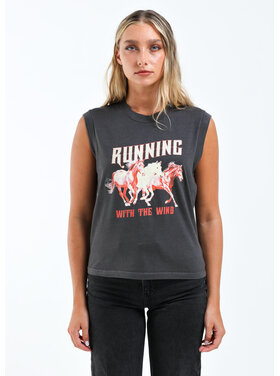 Girl Dangerous Girl Dangerous Running With The Wind Moto Tee | Vintage Black