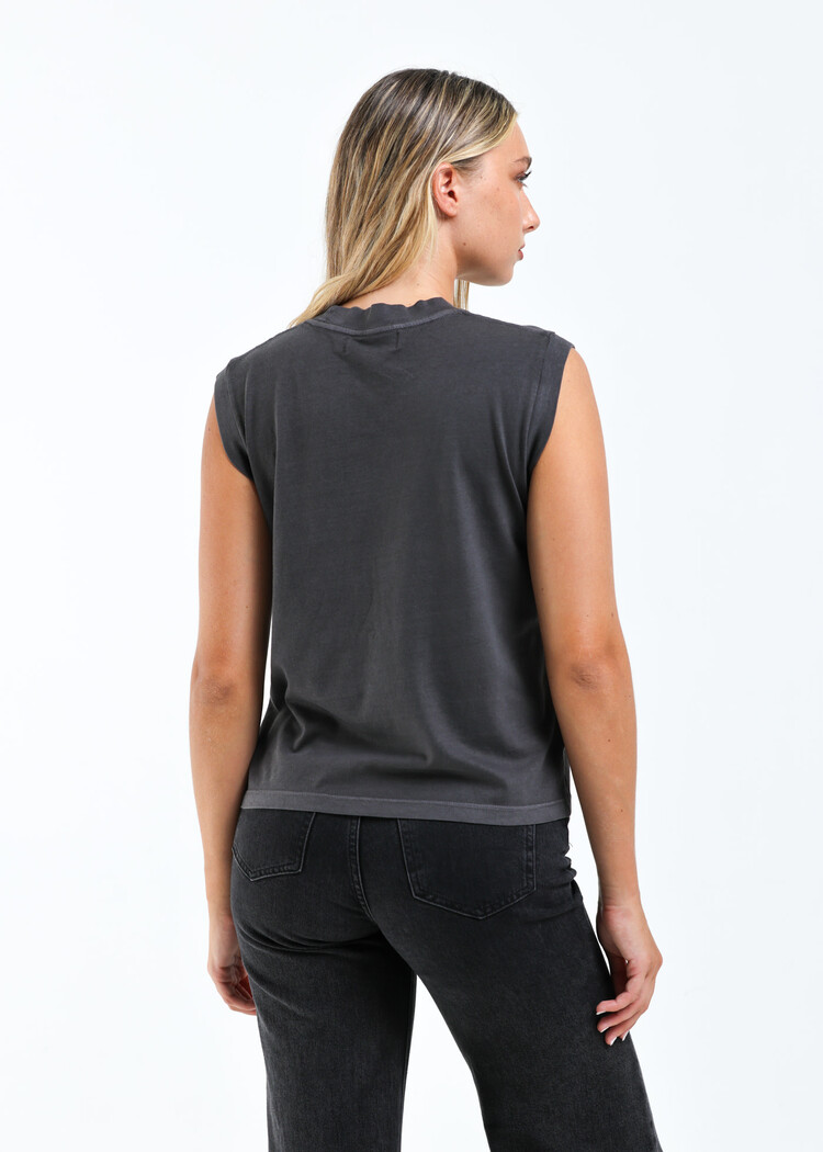 Girl Dangerous Girl Dangerous Running With The Wind Moto Tee | Vintage Black