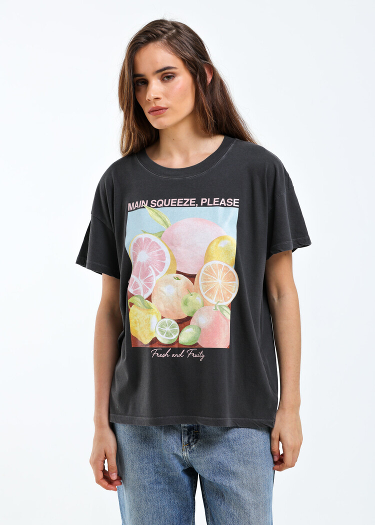 Girl Dangerous Girl Dangerous Main Squeeze Oversized Tee | Vintage Black