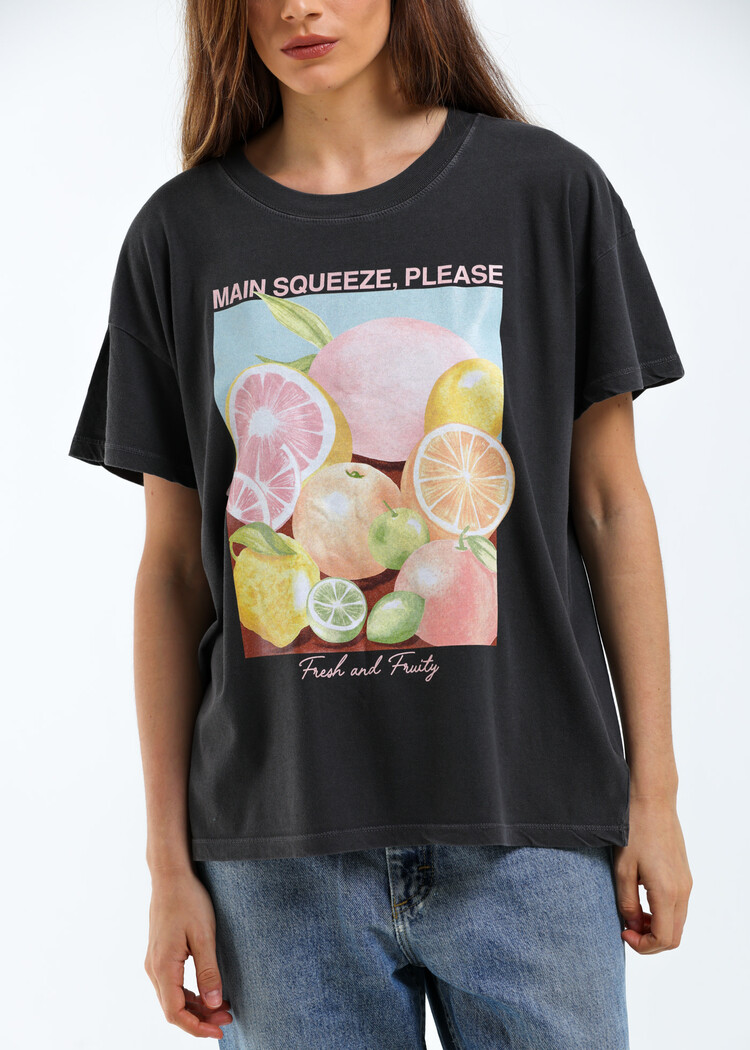 Girl Dangerous Girl Dangerous Main Squeeze Oversized Tee | Vintage Black