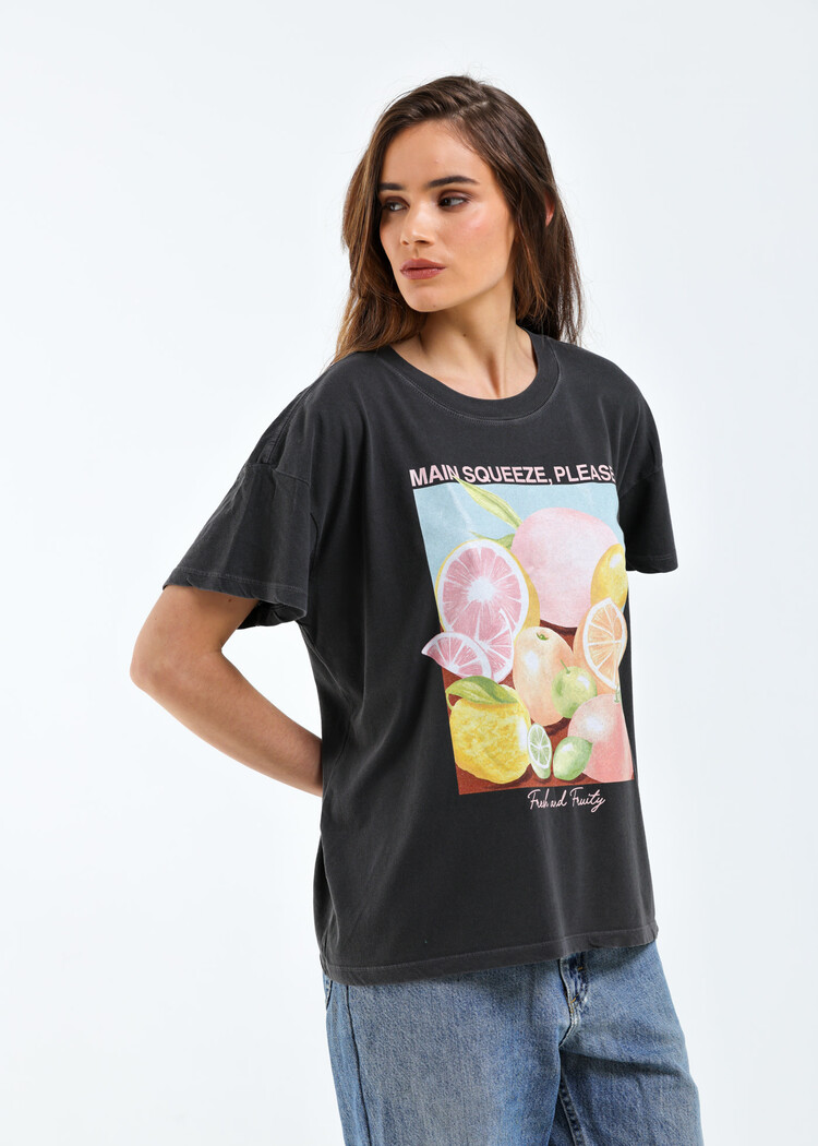 Girl Dangerous Girl Dangerous Main Squeeze Oversized Tee | Vintage Black