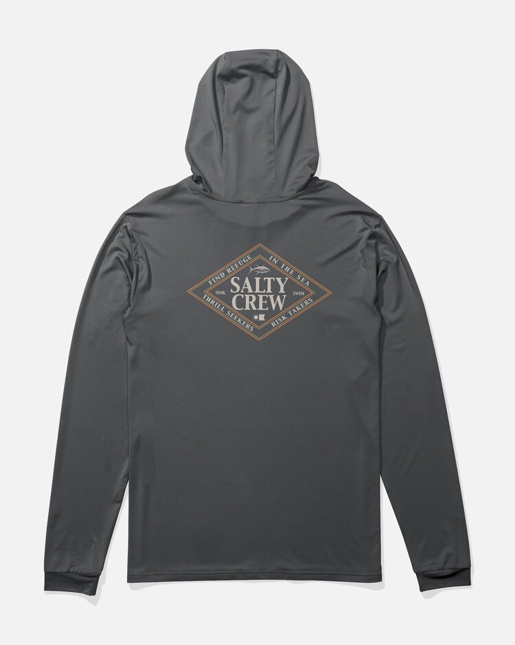 Salty Crew Salty Crew Iconic Hood Sunshirt (Mens) | Charcoal