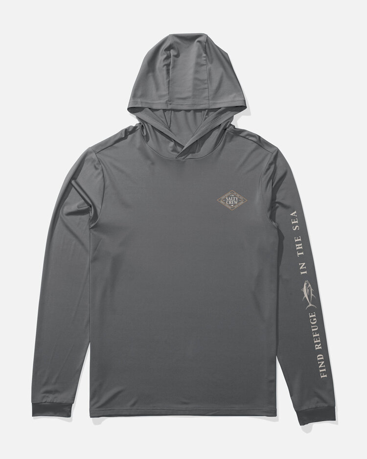 Salty Crew Salty Crew Iconic Hood Sunshirt (Mens) | Charcoal