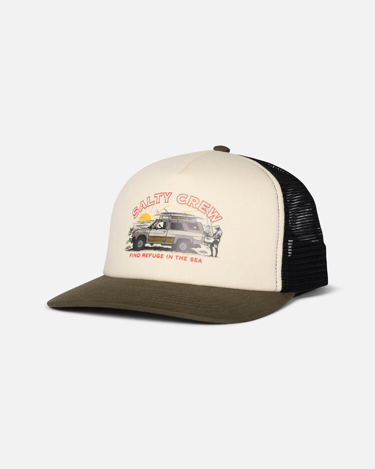 Salty Crew Salty Crew Good Times Foamie Trucker (Mens) | Dark Olive