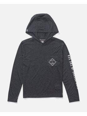 Salty Crew Salty Crew Tippet Boys Hood Tech Tee (Youth) | Black Heather