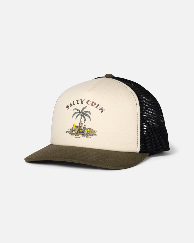 Salty Crew Salty Crew Good Times Boys Trucker (Youth) | Dark Olive