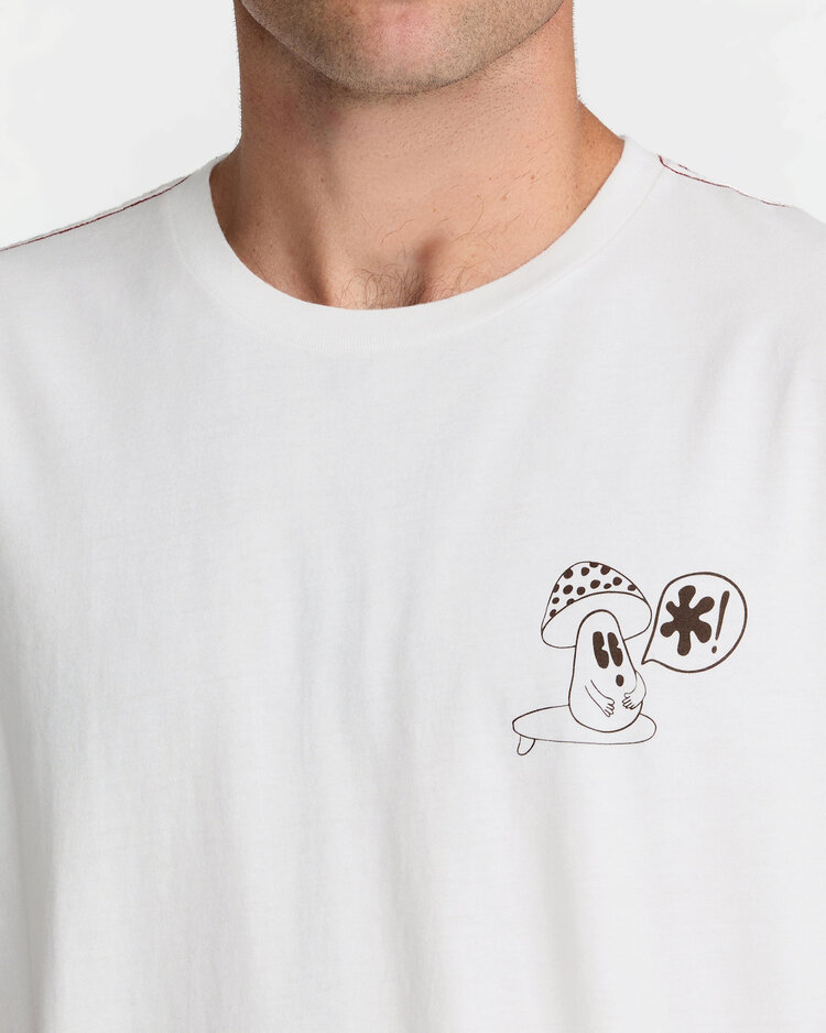 RVCA Rvca Bryce Bloom Ss (Mens) | Antique White