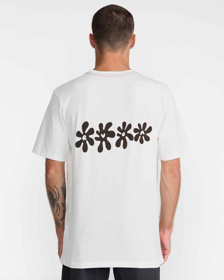 RVCA Rvca Bryce Bloom Ss (Mens) | Antique White