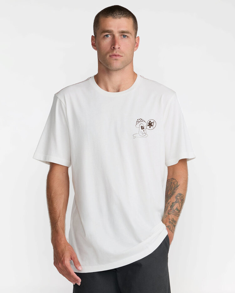 RVCA Rvca Bryce Bloom Ss (Mens) | Antique White