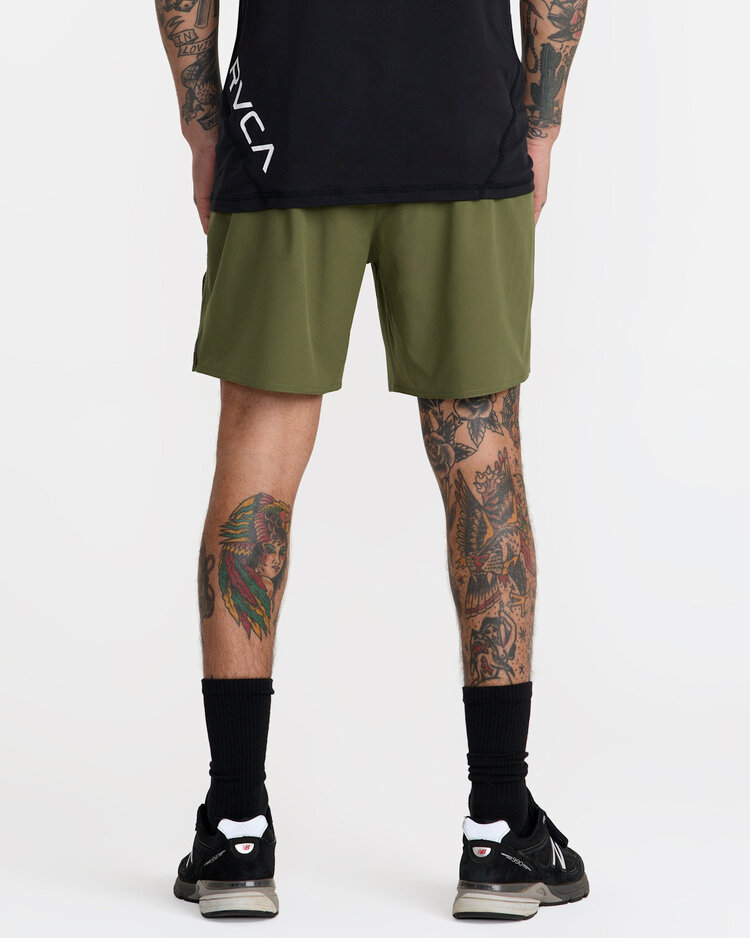 RVCA Rvca Yogger 2 In 1 Short 17 (Mens) | Army Green