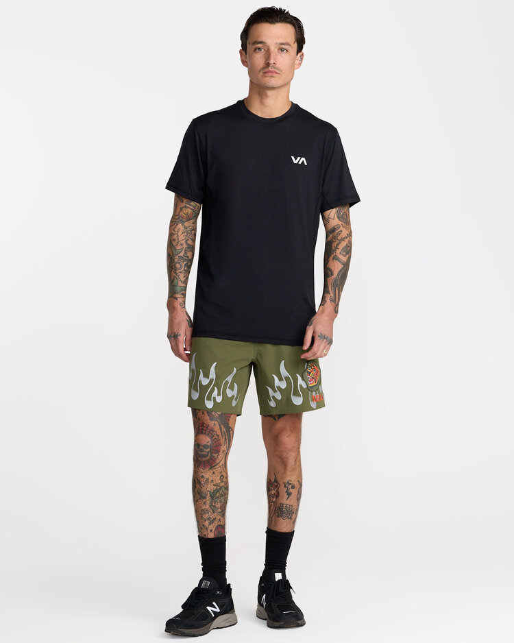 RVCA Rvca Yogger 2 In 1 Short 17 (Mens) | Army Green