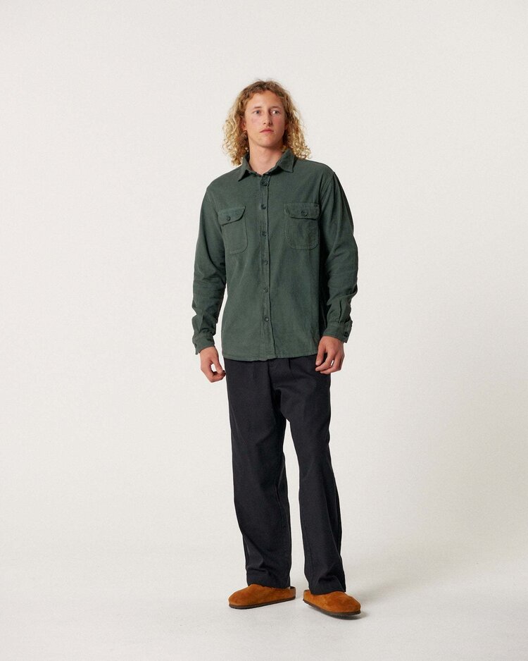 Critical Slide Society Critical Slide Lazy Boy Cord Shirt (Unisex) | Dusty Green