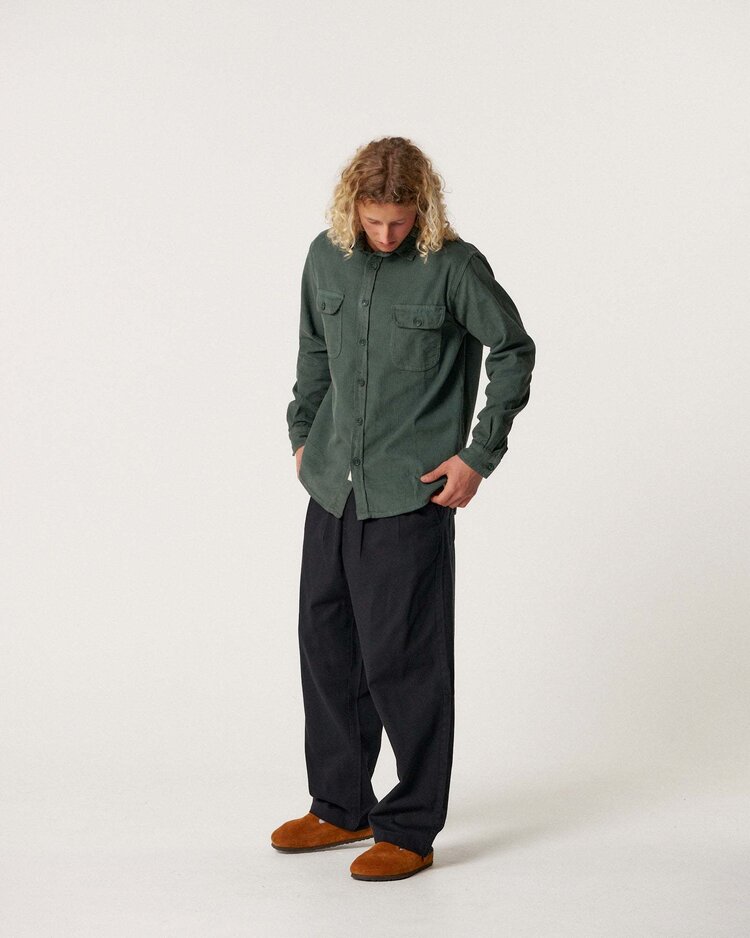 Critical Slide Society Critical Slide Lazy Boy Cord Shirt (Unisex) | Dusty Green