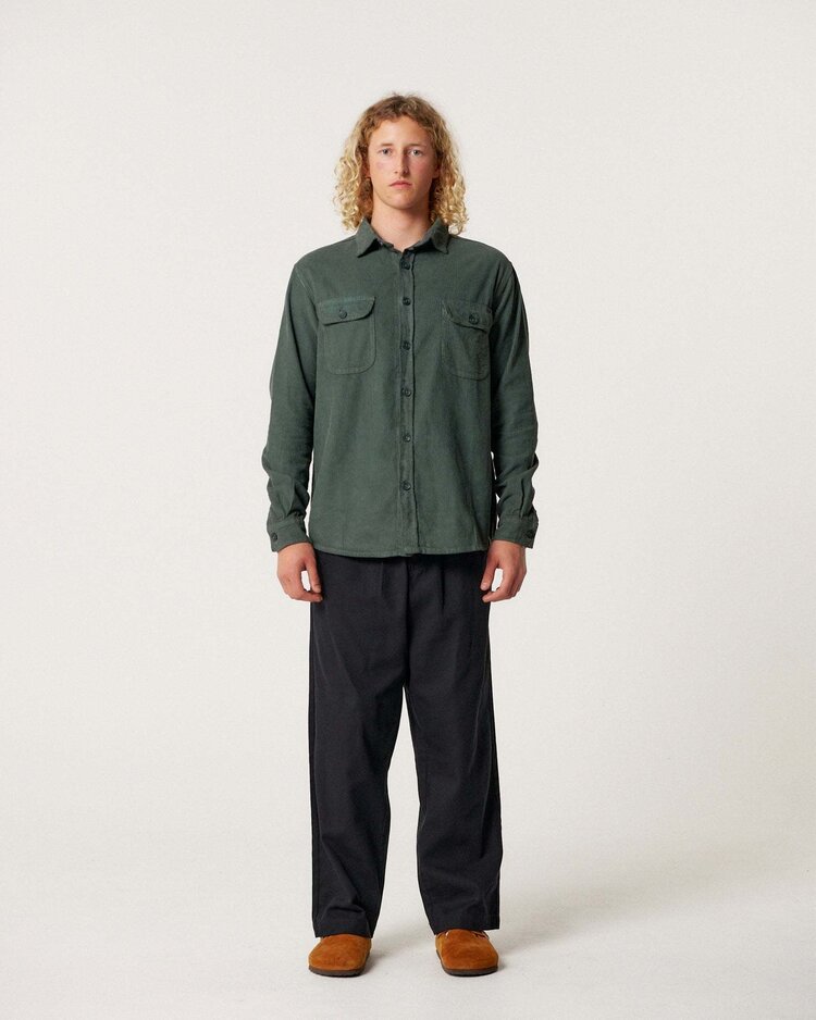 Critical Slide Society Critical Slide Lazy Boy Cord Shirt (Unisex) | Dusty Green