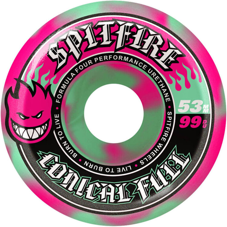 Spitfire Spitfire F4 99 Team Color Pack F499 Conical Full | Teal/Pink Swirl