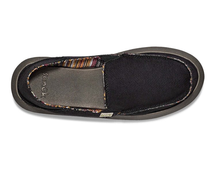 Sanuk Sanuk Donna Hemp 2 Tone (Womens) | Black