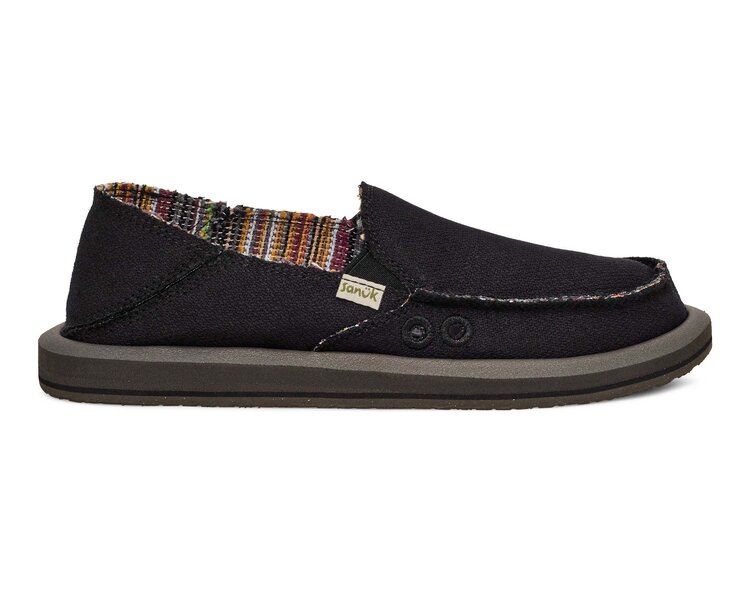 Sanuk Sanuk Donna Hemp 2 Tone (Womens) | Black