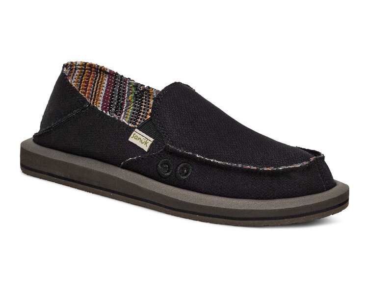Sanuk Sanuk Donna Hemp 2 Tone (Womens) | Black