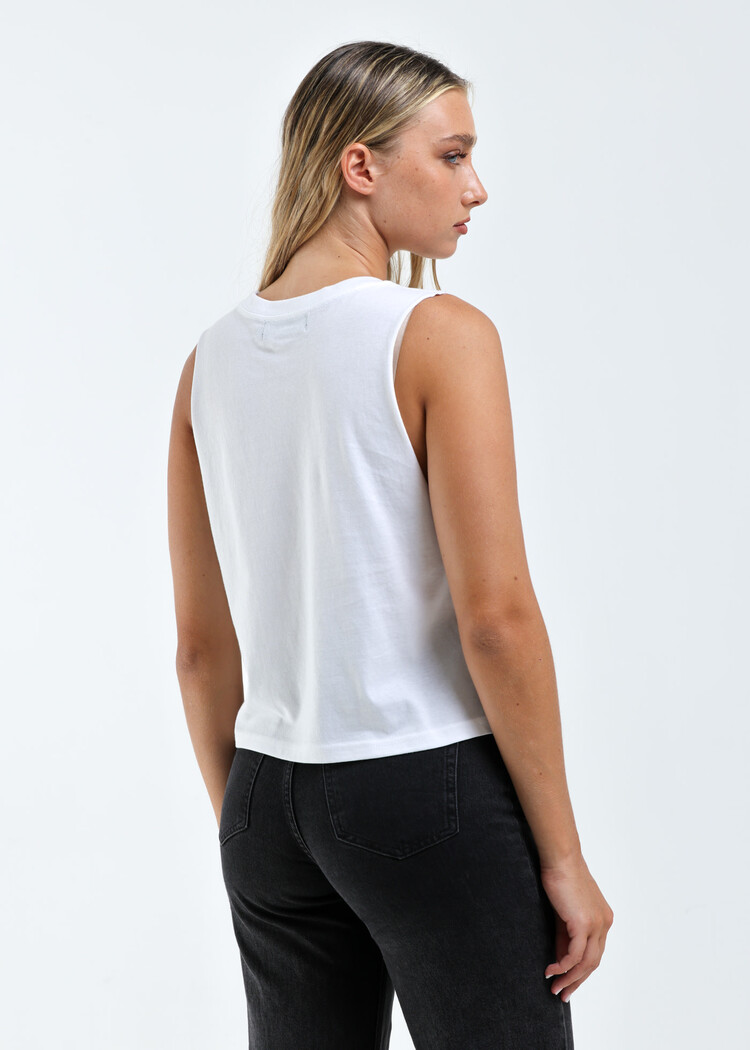 Girl Dangerous Girl Dangerous Keep It Country Floral Muscle Tank | White