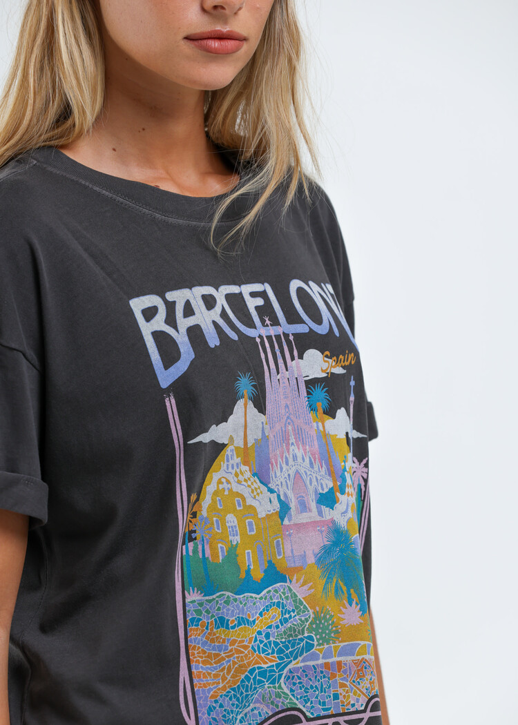 Girl Dangerous Girl Dangerous Barcelona Boyfriend Tee | Vintage Black
